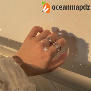 OCEANMAPDZ แหวนผีเสื้อ ผู้หญิง ย้อนยุค หรูหรา ซุปเปอร์นางฟ้า พลอยเทียม อารมณ์ เครื่องประดับผู้หญิง