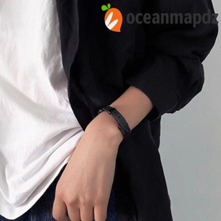 OCEANMAPDZ สายนาฬิกาข้อมือ เหล็กไทเทเนียม สไตล์เกาหลี พังก์ สตรีท ฮิปฮอป