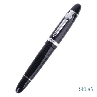 Sel ใหม่ Jinhao 159 ปากกาหมึกซึม แบบหนา สีดํา และสีเงิน สําหรับ M Nib