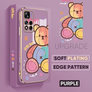 เคสโทรศัพท์มือถือ แบบนิ่ม ลายการ์ตูนหมีน่ารัก ป้องกันเลนส์ สําหรับ Redmi Note 11 Pro 10 Pro 11S 10S 11 Pro+ 5G