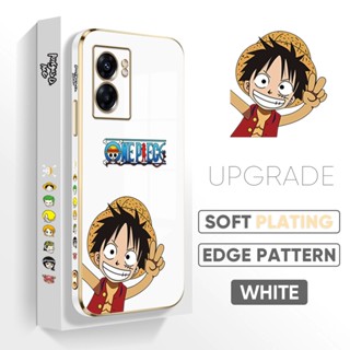 เคสโทรศัพท์มือถือ TPU แบบนิ่ม ลายการ์ตูนลูฟี่ ป้องกันเลนส์ สําหรับ OPPO A15s A16s A52 A53 A53s A54 A54s A31 2020