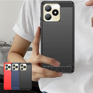 เคสโทรศัพท์มือถือแบบนิ่ม TPU คาร์บอนไฟเบอร์ กันกระแทก สําหรับ Realme C53 4G C53 C53