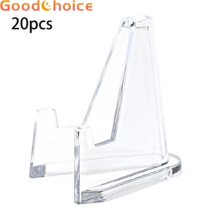 【Good】20Pcs Plastic Coin Display Stand Clear Round Square Case Capsules Holder Easel【Ready Stock】