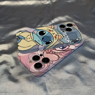  เคสโทรศัพท์มือถือแบบแข็ง ลายการ์ตูน Stitch น่ารัก สําหรับ IPhone 14 Pro Max 14Pro 14Plus 13 13Pro 12 Mini 12Pro 11 11Pro X XR Xs XsMAX 7 8 Plus