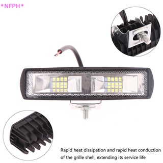 Nfph&gt; ไฟสปอตไลท์ LED 48W 16 ดวง 9-36V สําหรับรถยนต์ รถบรรทุก เรือ รถพ่วง ออฟโร้ด