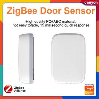 Tuya Zigbee Door And Window Sensor 24 Hours Real Time Monitoring Door Window Open/close Status App Notification Alarm Home Safety Protection System แคนยอน