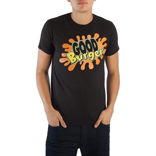 เสื้อยืด พิมพ์ลายโลโก้ Nickelodeon Good Burger สีดํา สําหรับผู้ชาย