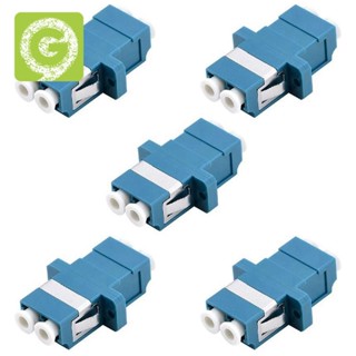 อะแดปเตอร์ไฟเบอร์ออปติก LC LC เป็น LC Duplex Singlemode Coupler สีฟ้า 5 แพ็ค