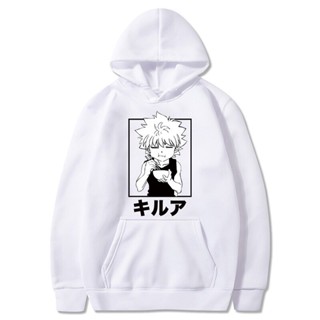 เสื้อกันหนาว มีฮู้ด ผ้าฝ้าย ลายโลโก้อนิเมะ Kpop Hunter X Killua 2022 สําหรับผู้ชาย