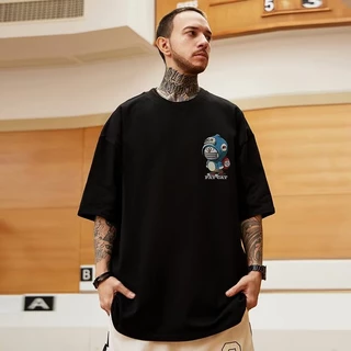 【M-8XL】เสื้อยืด Oversized โดราเอมอน ลายการ์ตูนสตรีท สุดเท่ สำหรับผู้ชาย ผู้หญิง แฟชั่นฤดูร้อน