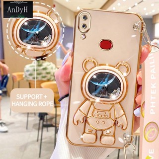 Andyh เคสโทรศัพท์มือถือ ลายนักบินอวกาศ 3D พร้อมสายคล้อง สําหรับ Samsung A10S A20S A21S