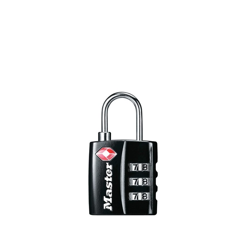 Master Lock มาสเตอร์ล็อค 4680EURDBLK - กุญแจคล้องทีเอสเอ สำหรับกระเป๋าเดินทาง