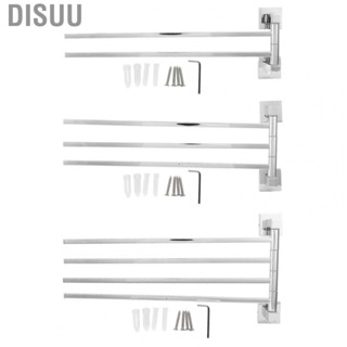 Disuu Stainless Steel Towel Rack Bar 180° Rotatable Bathrobe Hanger Holder Hot