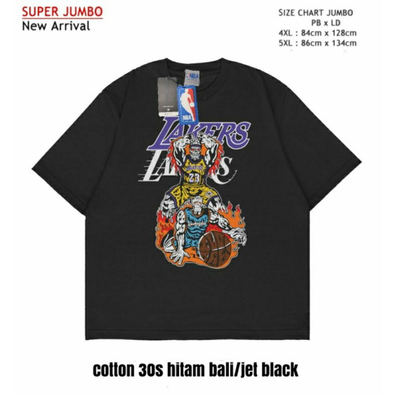 เสื้อยืด เสื้อยืด NBA LAKERS jumbo 4XL 5XL | เสื้อยืด ขนาดใหญ่size: S-5XLS-5XL
