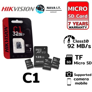 COINSคืน15%⚡FB9JMZV6⚡ HIKVISION HS-TF-C1(STD) 8GB 16GB 32GB 64GB 128GB 256GB C1 ประกัน 7 ปี