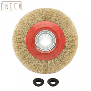 【ONCEMOREAGAIN】Wheel Brush 0.8in Bore 4Inch Flat Crimped Wire Wheel Brush Accessories