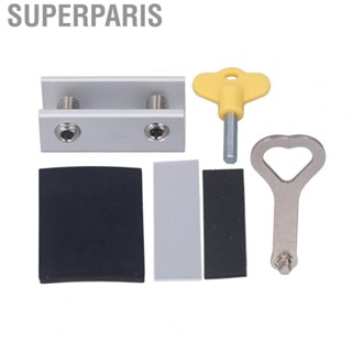 Superparis Window Lock  Easy Installation Lightweight Aluminium Alloy Security Door with Rubber Cushion Key for Vertical Sliding