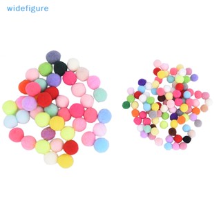 Widefigure ลูกบอลปอมปอม ขนปุย ขนาดเล็ก หลากสี 10 มม. 20 มม. DIY 100 ชิ้น