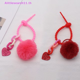 Alittlesearch11 พวงกุญแจซิลิโคน จี้ลูกบอลสีผม แฟชั่น สําหรับห้อยกระเป๋าถือ เครื่องประดับ ของขวัญ TH