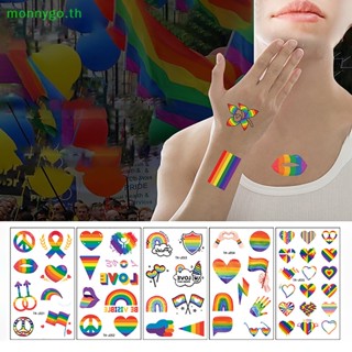 Monnygo สติกเกอร์รอยสักชั่วคราว LGBT กันน้ํา ลอกออกได้