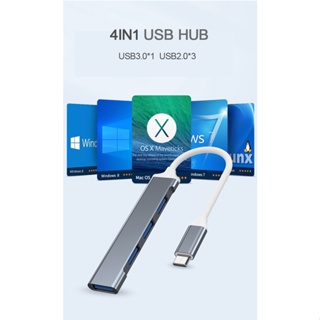 4 in 1 อะแดปเตอร์แยก OTG USB C HUB 3.0 2.0 Type C หลายพอร์ต 4 พอร์ต สําหรับ Samsung Macbook Pro Air PC คอมพิวเตอร์ โน้ตบุ๊ก