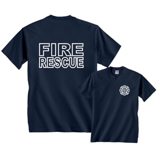 เสื้อยืด พิมพ์ลาย Fire Rescue Firefighter Firemen Gear สําหรับผู้ชาย