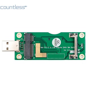 อะแดปเตอร์ Mini PCI-E เป็น USB พร้อมช่องเสียบซิมการ์ด 8Pin สําหรับโมดูล WWAN LTE #F [countless.th]