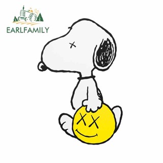 Earlfamily สติกเกอร์ไวนิล ลาย SNOOPY 3D ขนาด 13 ซม. x 9 ซม. สําหรับติดตกแต่งรถยนต์ รถจักรยานยนต์