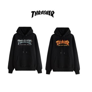 Fashion THRA8SH8ER เสื้อกันหนาว แขนยาว มีฮู้ด พิมพ์ลายตัวอักษร เข้ากับทุกการแต่งกาย สําหรับผู้ชาย และผู้หญิง