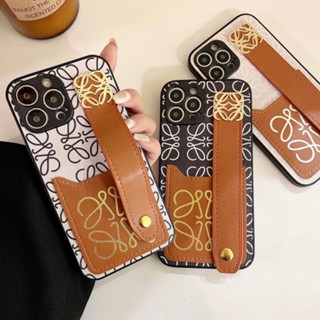 เคสป้องกันโทรศัพท์มือถือ พร้อมสายคล้องมือ และช่องใส่บัตร สําหรับ Apple Iphone 13pro 11 12 7P 8Plus