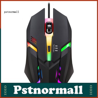 Pstnormall K2 เมาส์ออปติคอลเล่นเกม แบบใช้สาย DPI สามารถปรับได้ สีสันสดใส สําหรับคอมพิวเตอร์ โน๊ตบุ๊ค