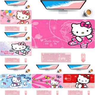 แผ่นรองเมาส์ Hello Kitty Sanrio การ์ตูนน่ารัก Hello Kitty แผ่นรองเมาส์คีย์บอร์ด แผ่นรองเมาส์แล็ปท็อปสำนักงาน แผ่นรองเมาส์สำหรับเล่นเกมแล็ปท็อป