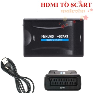 Malcolm อะแดปเตอร์แปลง HDMI เป็น SCART, สายเชื่อมต่อวิดีโอ HDMI เป็น SCART, เอาต์พุต HD ภาพ แบบพกพา ไม่มีไดรฟ์เกมคอนโซล