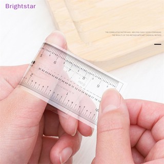 Brightstar 10 ชิ้น ไม้บรรทัด ศิลปะ เล็บ พลอยเทียม วัด PVC ไม้บรรทัด ขนาดเล็บ เครื่องมือใส ใหม่