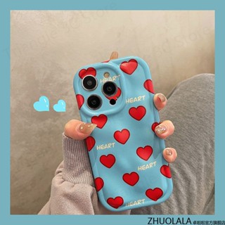 เคสป้องกันโทรศัพท์มือถือ ลายหัวใจ สีแดง สําหรับ Iphone 14 pro max 13 12 11 14pro 13 12promax 11 max plus