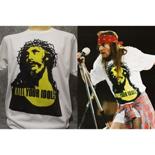 [S-5XL]เสื้อยืดฤดูร้อนcalเสื้อวงนำเข้า Kill Your Idols Guns N Roses Alx Rose Style Vintage T-Shirt S-5XL