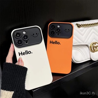 ใหม่ เคสโทรศัพท์มือถือนิ่ม กันกระแทก ลาย Hello เรียบง่าย สําหรับ Iphone 14promax 13pro 12 11 7p 0LTT