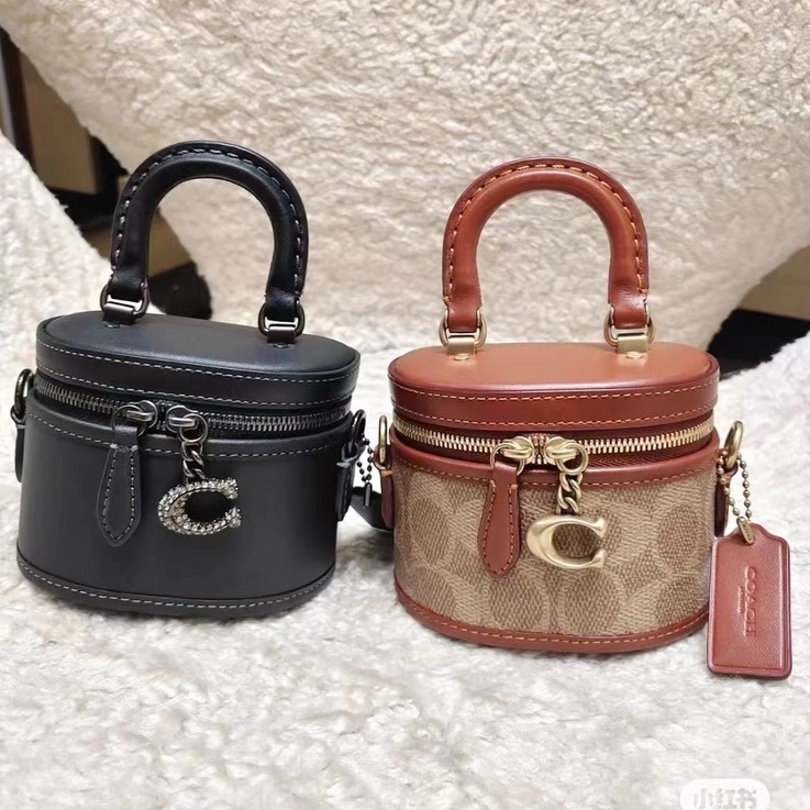 TRAIL CROSSBODY 12 CE768 CE769 มินิ ผู้หญิง กระเป๋าสะพายข้าง Coac h กระเป๋า หนังแท้