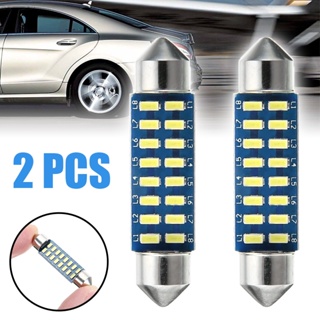 หลอดไฟ LED 16SMD 42-44 มม. สําหรับติดตกแต่งภายในรถยนต์ 2 ชิ้น ☆Wecynthiaamo