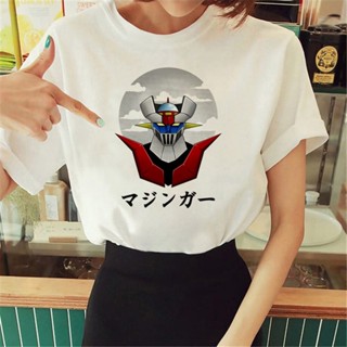 เสื้อยืด พิมพ์ลายกราฟฟิค มังงะ Mazinger z สไตล์ญี่ปุ่น ฮาราจูกุ สําหรับผู้หญิง