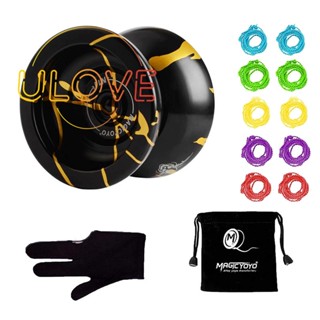 Magicyoyo N11 โยโย่อลูมิเนียมอัลลอยด์ พร้อมกระเป๋า ถุงมือ และสาย 10 สาย