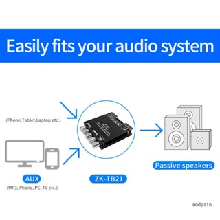 Aod ZK TB21 2 1 ช่อง BT5 0 โมดูลขยายเสียงดิจิทัล พร้อมชิป TPA3116D2