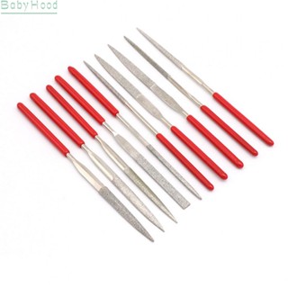 【Big Discounts】10Pcs Diamond Needle Files Set Great For Deburring Fine Grinding 3×140mm#BBHOOD