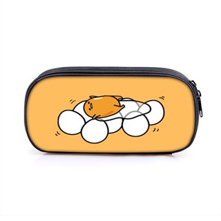 กระเป๋าดินสอ อเนกประสงค์ แต่งซิป ขนาดใหญ่ จุของได้เยอะ ลาย Gudetama แบบเรียบง่าย แบบสร้างสรรค์ สําหรับนักเรียน