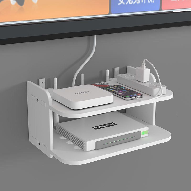 ชั้นวางเราเตอร์ Wifi แบบไม้ติดผนัง ไม่ต้องเจาะผนัง สําหรับห้องนั่งเล่น