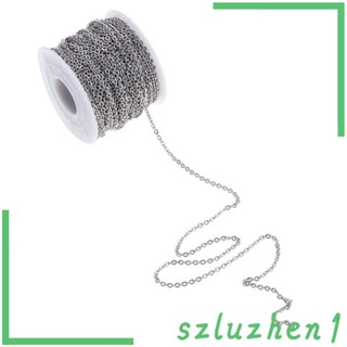 [Szluzhen1] สายโซ่สเตนเลส 13yd 2 มม. สําหรับซ่อมแซมเครื่องประดับ สร้อยคอ สร้อยข้อมือ