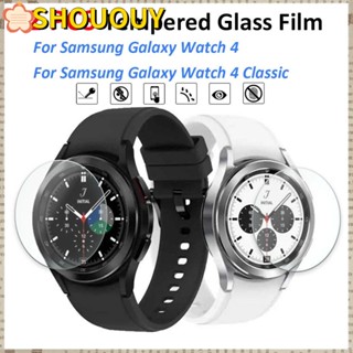 Shououy ฟิล์มกันรอยหน้าจอ 40 มม. 44 มม. 42 มม. 46 มม. สําหรับ Samsung Galaxy Watch 4 4 Classic 2 ชิ้น