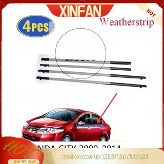 Xinfan แถบพลาสติกซีลหน้าต่างรถยนต์ สําหรับ Honda City 2009 2010 2011 2012 2013 2014