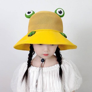 Childrens Hat Summer Thin Sun Protection Hat Boys Breathable Sun Hat with Wide Brim Girls Korean Style Sun Bucket Hat HV9t