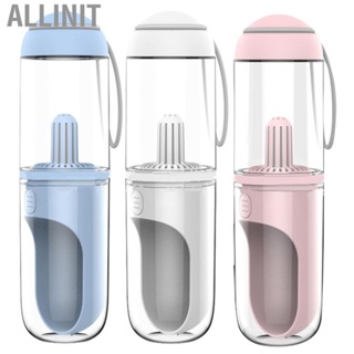Allinit Portable Dog Water Bottle Multifunction  Free Travel Pet Dispenser for Walking Outdoor 330ml